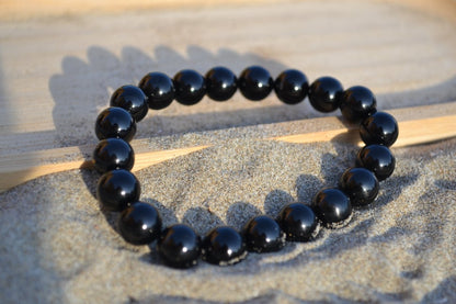Bracelet en onyx : pierre naturelle de Force intérieure & Protection pour la lithothérapie - Bracelet en Pierre naturelle - Bijoux en Pierre Naturelle